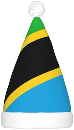 Tanzania Flag Print Christmas Hat with LED Lights