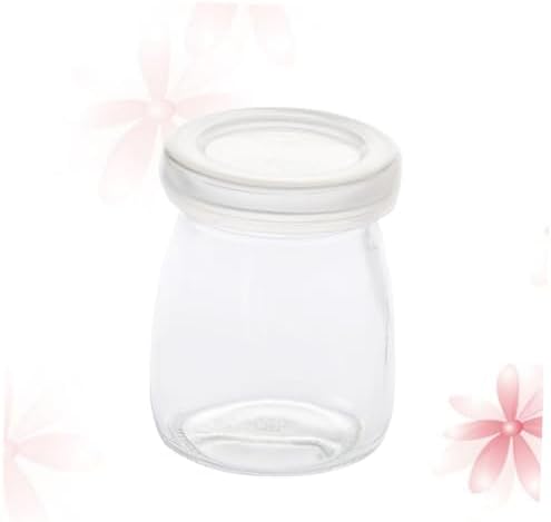 PRETYZOOM 5pcs Pudding Bottles with Lids for Party Favors