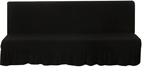 ANWUCHEN Futon Cover Stretch Armless Black