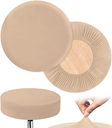 HFATMOS Round Bar Stool Covers 2 Pcs High Elastic Soft Easy to Clean