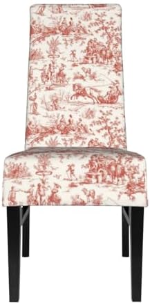 GeRRit Red French Country Toile Dining Chair Covers