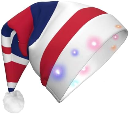 Hawaii Flag Christmas Hat with LED Light