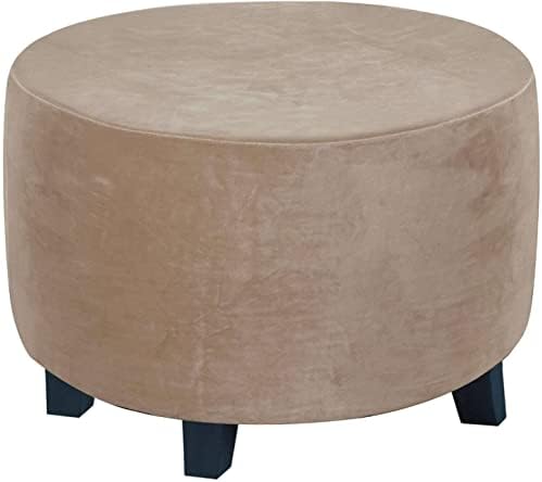 Velvet Stretch Ottoman Slipcover for Living Room