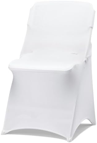 30 Pack White Folding Chair Covers for Parties and Weddings 1