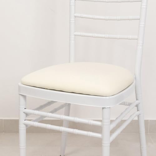 Efavormart 5 Pack Ivory Spandex Dining Chair Cushion Covers