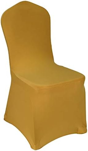 WELMATCH Gold Stretch Spandex Chair Covers 24 PCS