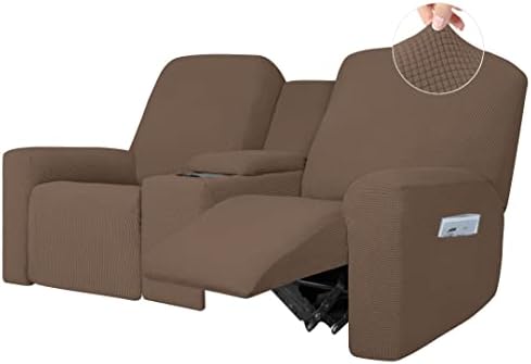 Easy-Going 1 Piece Stretch Reclining Loveseat Cover with Console