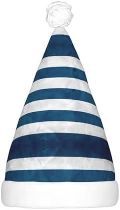 Greek Flag Print Christmas Hat with LED Lights