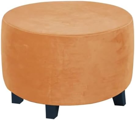 Velvet Plush Footstool Cover for XL Ottoman 1