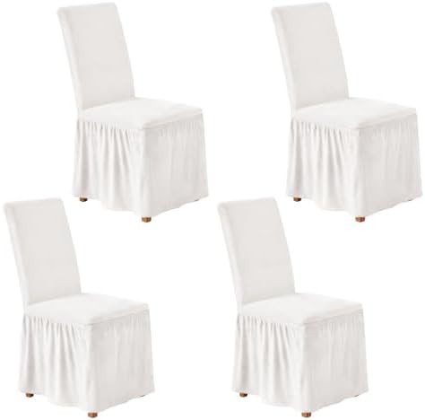 NICEEC Spandex Chair Covers Set of 4 for Dining Room