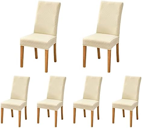 SoulFeel Set of 6 Lattice Chair Covers Champagne