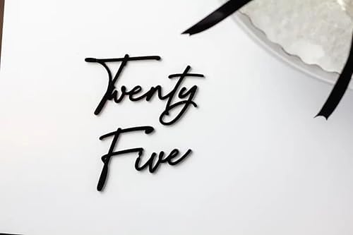 Twenty Five Cake Topper - Happy 25th Birthday Decor 1