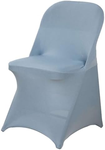 Efavormart 10pcs Stretchy Spandex Dining Chair Cover Dusty Blue