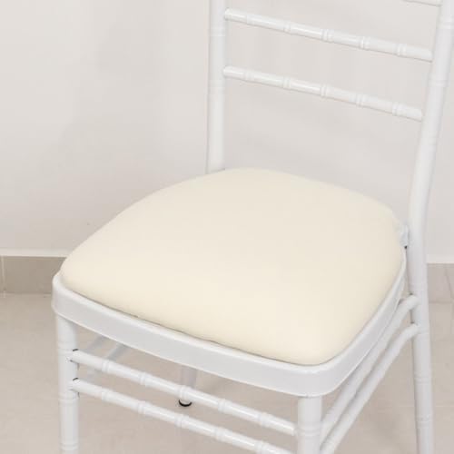 Efavormart 5 Pack Ivory Spandex Dining Chair Cushion Covers