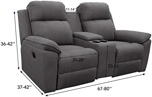 Easy-Going 1 Piece Stretch Reclining Loveseat Cover with Console