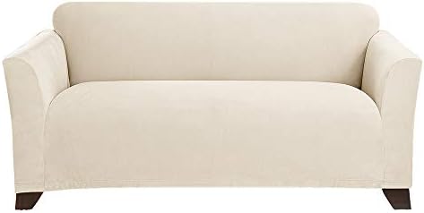 SureFit Form Fit Stretch Loveseat Slipcover - Ivory One Piece