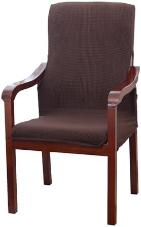 Deisy Dee Stretch Arm Chair Covers Dark Brown 1