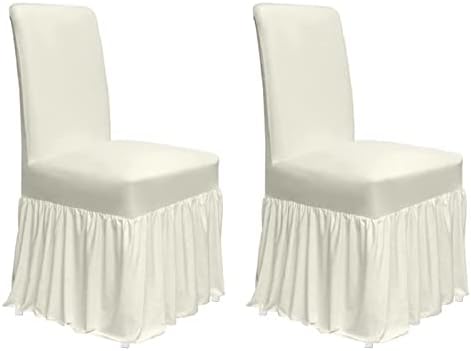 Molasofa Chair Covers Set of 2 Stretch Slipcovers with Skirt