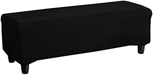Cornasee Stretch Ottoman Cover Rectangle - Black X-Large