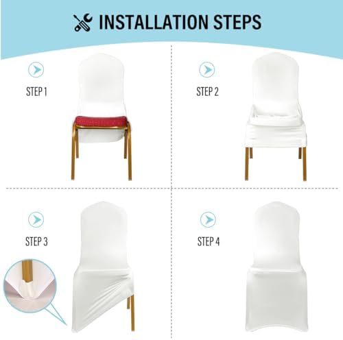 LEBENGURU Premium Spandex Chair Cover 30 PCS