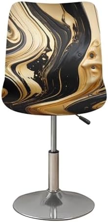 Black Gold Marble Stool Covers 2 Pack with Waterproof Pad