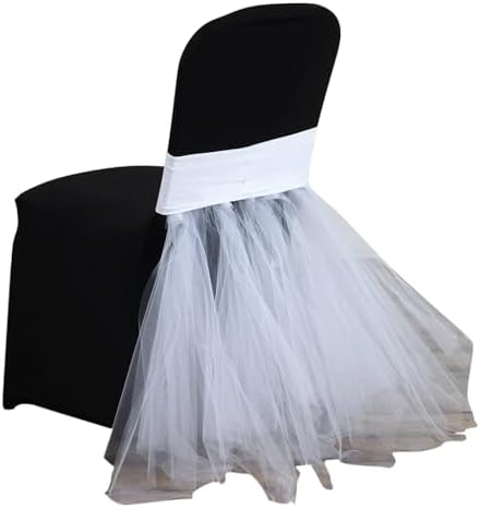 Efavormart Stretchy Tulle Chair Skirt for Weddings