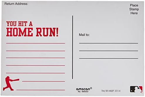 Cincinnati Reds Invitation Thank You Card Set - 388 x 563