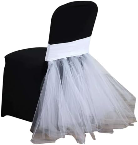 Efavormart Stretchy Tulle Chair Skirt for Weddings
