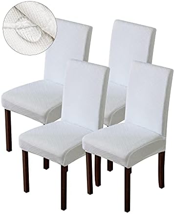 Genina Waterproof Chair Covers 4 PCS White