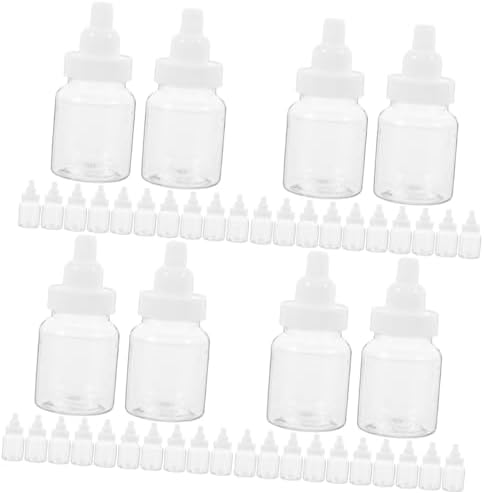 4sets Baby Shower Bottles Fillable Mini Milk Bottles Candy Box Favors