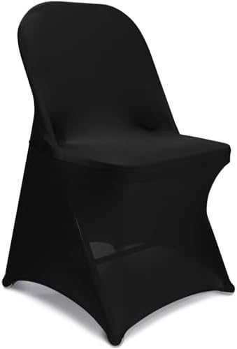 LEBENGURU Stretch Spandex Chair Covers 30PCS Black 1