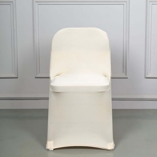 Efavormart Stretchy Spandex Folding Chair Cover - Beige