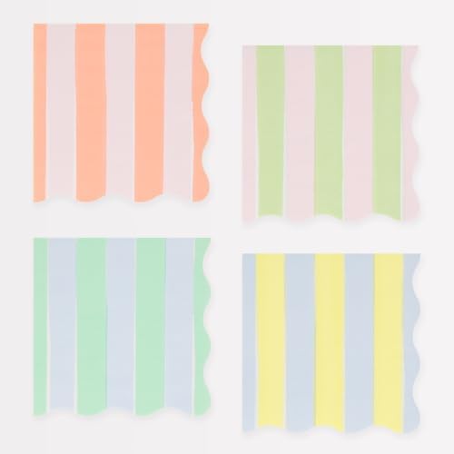 Meri Meri Pastel Striped Napkins Pack of 16