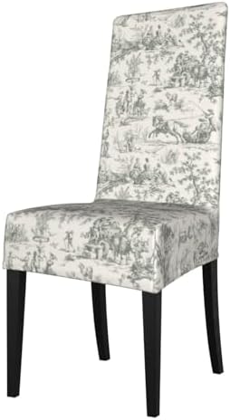 GeRRit Black French Country Toile Dining Chair Covers