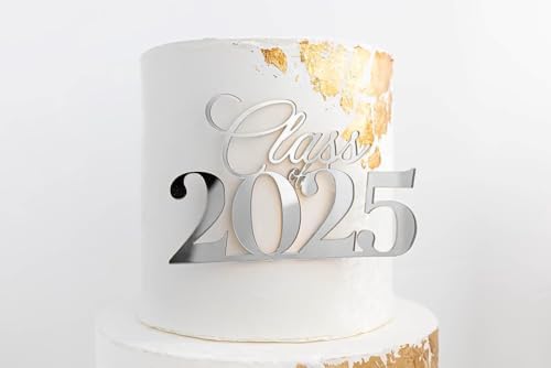 Class of 2025 Cake Topper Acrylic Gold