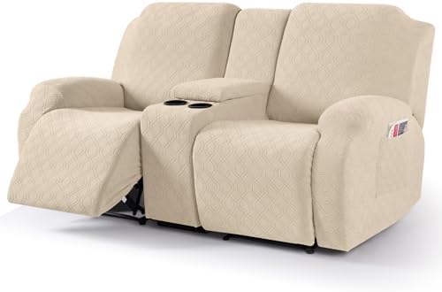 Vansofy Recliner Loveseat Cover with Console