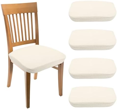 Uxcell 4Pcs Stretch Seat Covers for Dining Chairs