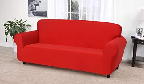 Madison Jersey Sofa Slipcover Red