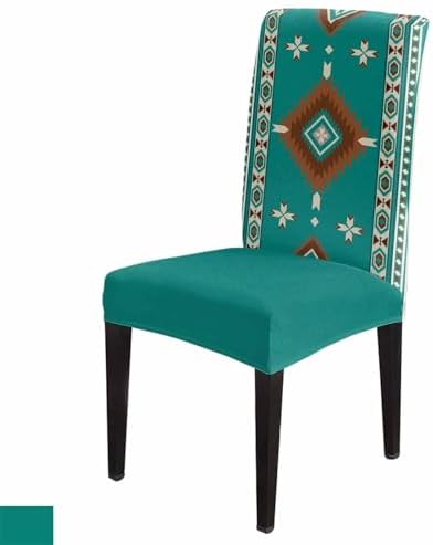 Turquoise Southwest Dining Chair Cover Set of 6 1