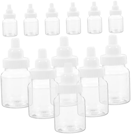 4sets Baby Shower Bottles Fillable Mini Milk Bottles Candy Box Favors