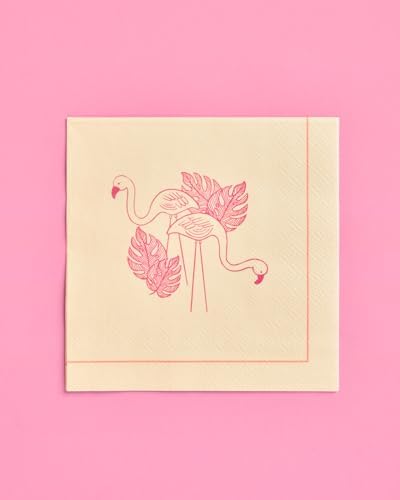 Xo Fetti Beige Tropical Napkins - 3-Ply 24 Pack