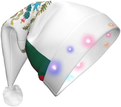 Flag Of Mexico Christmas Hat With LED Lights