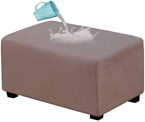 Waterproof Velvet Ottoman Cover for Folding Stool - Brown