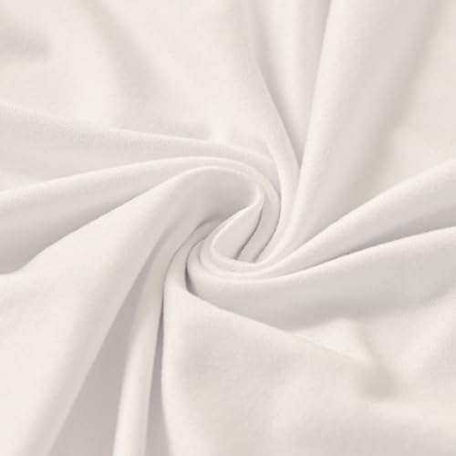 Set of 4 White Chair Covers with Lace Skirt