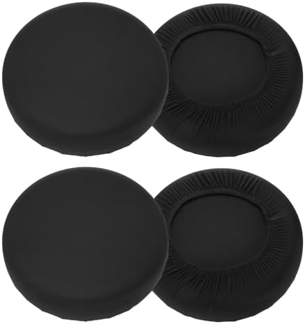 Uxcell 4 Pack Stool Covers Round Black