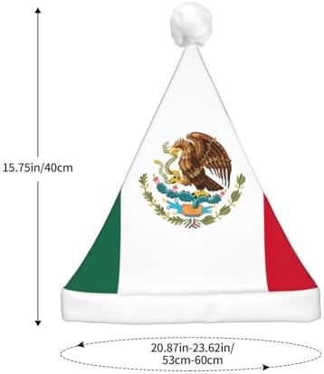 Flag Of Mexico Christmas Hat With LED Lights