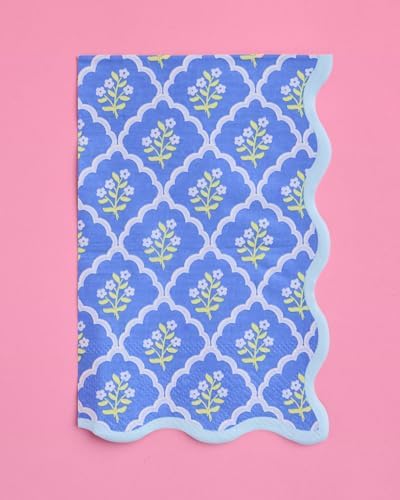 Coastal Wavy Floral Napkins - 24 Pack 3-Ply