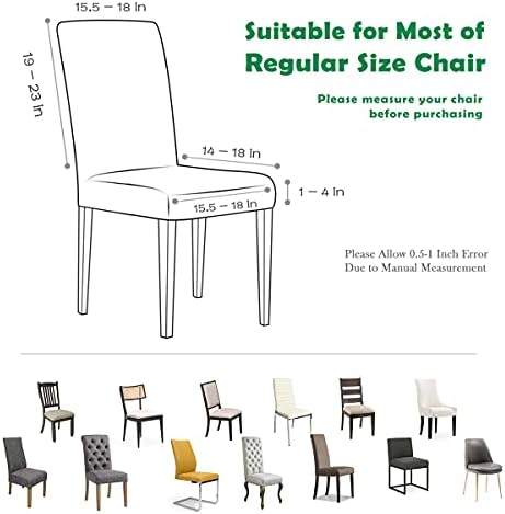 Light Grey Dining Chair Slipcover Set of 4 1