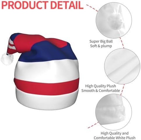 Hawaii Flag Christmas Hat with LED Light