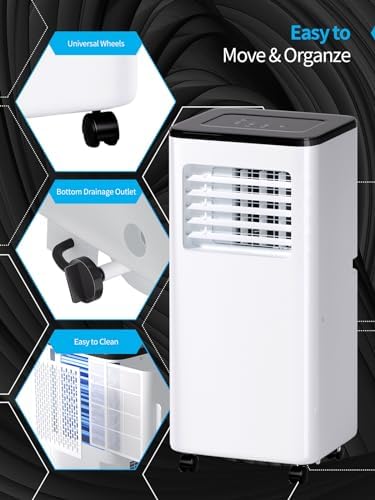 TABU 12000BTU 4-in-1 Portable AC with Remote White